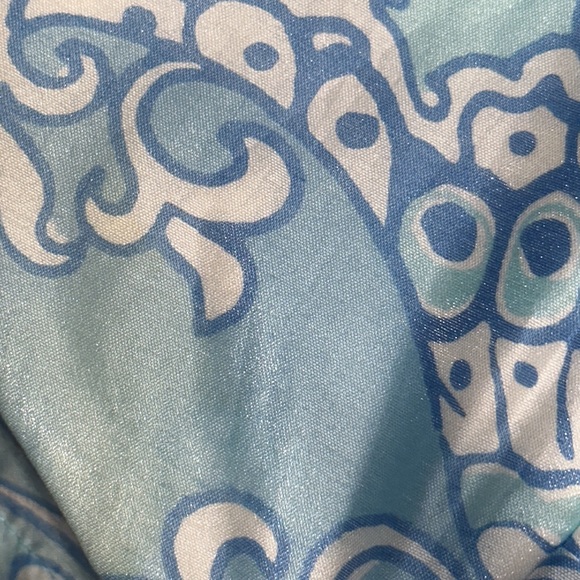 Lilly Pulitzer Strapless Dress in Blue and White - Picture 7 of 8